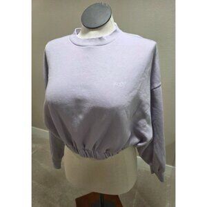Levis Womens Lavender Cropped Sweatshirt Size L